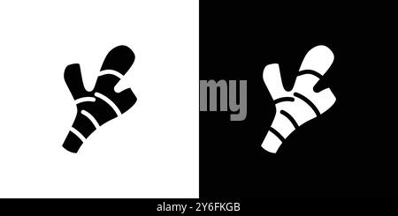 Ingwersymbol in dünner Linienkontur und linearem Vektorzeichen Stock Vektor