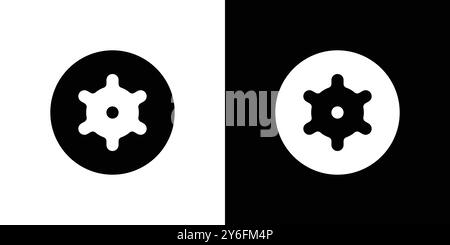 Setup-Symbol in Form von dünnen Linien und linearem Vektorzeichen gesetzt Stock Vektor