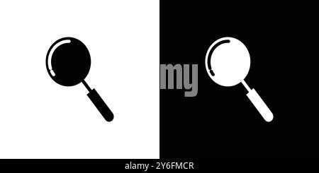 Suchsymbolgruppe in Form von dünnen Linien und linearem Vektorzeichen Stock Vektor