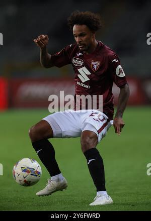 Turin, Italien. September 2024. Valentino Lazaro vom FC Turin während des Spiels Coppa Italia im Stadio Grande Torino, Turin. Der Bildnachweis sollte lauten: Jonathan Moscrop/Sportimage Credit: Sportimage Ltd/Alamy Live News Stockfoto