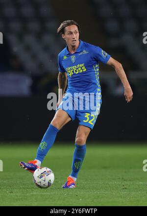 Turin, Italien. September 2024. Nicolas Haas vom FC Empoli während des Spiels Coppa Italia im Stadio Grande Torino, Turin. Der Bildnachweis sollte lauten: Jonathan Moscrop/Sportimage Credit: Sportimage Ltd/Alamy Live News Stockfoto