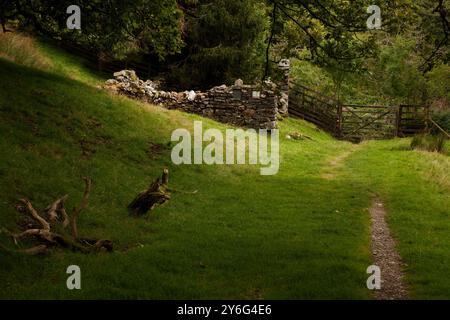 Die Ruinen der Wythop Old Church oder Kelswick Chapel im englischen Lake District Stockfoto