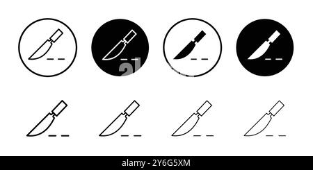 Chirurgie-Symbol in Form einer dünnen Linienkontur und eines linearen Vektorzeichens Stock Vektor