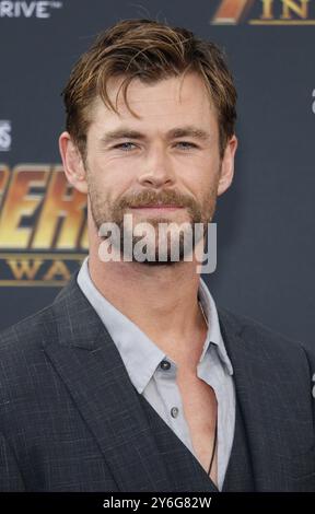 Chris Hemsworth bei der Premiere von Disney und Marvel "Avengers: Infinity Krieg" am El Capitan Theatre in Hollywood, USA am 23. April 2018 statt. Stockfoto