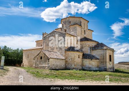 Iglesia mittelalterliches romanico lombardo Nuestra Señora de la Anunciada, Urueña, Valladolid Stockfoto