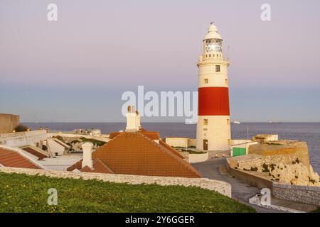 Europa Point Leuchtturm von Gibraltar in Spanien Südküste Stockfoto