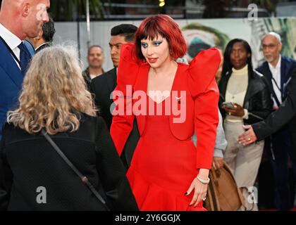 LONDON, GROSSBRITANNIEN. September 2024. Lady Gaga besucht Joker: Folie à Deux UK Premiere auf dem Cineworld Leicester Square in London. (Foto von 李世惠/siehe Li/Picture Capital) Credit: Siehe Li/Picture Capital/Alamy Live News Stockfoto