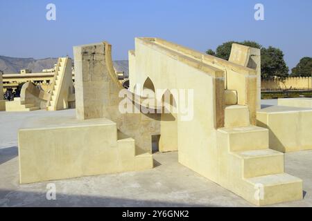 Astrologie-Observatorium 18. Jahrhundert in Jaipur Indien Stockfoto