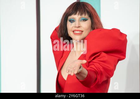 London, Großbritannien. September 2024. Im Bild: Lady Gaga (alias Stefani Germanotta) besucht die UK-Premiere von Joker: Folie à Deux im Cineworld, Leicester Square. Quelle: Justin Ng/Alamy Live News Stockfoto