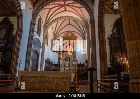 San Cristobal de la Laguna, Spanien 7. September 2023, Altar der Kirche „Iglesia de la Concepción“ Stockfoto