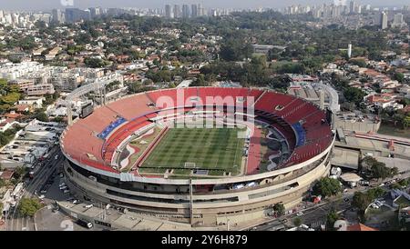 Sao Paulo, Brasilien. September 2024. SP - SAO PAULO - 09/25/2024 - LIBERTADORES CUP 2024, SAO PAULO x BOTAFOGO - aus der Vogelperspektive des Morumbi Stadions für das Spiel zwischen Sao Paulo und Botafogo für die Libertadores Cup-Meisterschaft 2024. Foto: Marcello Zambrana/AGIF (Foto: Marcello Zambrana/AGIF/SIPA USA) Credit: SIPA USA/Alamy Live News Stockfoto