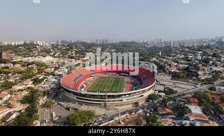 Sao Paulo, Brasilien. September 2024. SP - SAO PAULO - 09/25/2024 - LIBERTADORES CUP 2024, SAO PAULO x BOTAFOGO - aus der Vogelperspektive des Morumbi Stadions für das Spiel zwischen Sao Paulo und Botafogo für die Libertadores Cup-Meisterschaft 2024. Foto: Marcello Zambrana/AGIF (Foto: Marcello Zambrana/AGIF/SIPA USA) Credit: SIPA USA/Alamy Live News Stockfoto