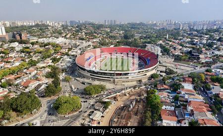 Sao Paulo, Brasilien. September 2024. SP - SAO PAULO - 09/25/2024 - LIBERTADORES CUP 2024, SAO PAULO x BOTAFOGO - aus der Vogelperspektive des Morumbi Stadions für das Spiel zwischen Sao Paulo und Botafogo für die Libertadores Cup-Meisterschaft 2024. Foto: Marcello Zambrana/AGIF (Foto: Marcello Zambrana/AGIF/SIPA USA) Credit: SIPA USA/Alamy Live News Stockfoto