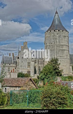 Le Château remanié Renaissance, Châteaudun, Eure et Loir, Centre, Frankreich Stockfoto