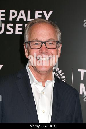 Mark Lodato, Deam pf Syracuse University SI Newhouse School of Public Communications, besucht das Paley Museum und untersucht die Rolle der Medien bei den bevorstehenden Präsidentschaftswahlen in New York, New York, USA am 25. September 2024. Robin Platzer/ Twin Images/ Credit: SIPA USA/Alamy Live News Stockfoto