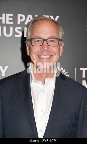 Mark Lodato, Deam pf Syracuse University SI Newhouse School of Public Communications, besucht das Paley Museum und untersucht die Rolle der Medien bei den bevorstehenden Präsidentschaftswahlen in New York, New York, USA am 25. September 2024. Robin Platzer/ Twin Images/ Credit: SIPA USA/Alamy Live News Stockfoto