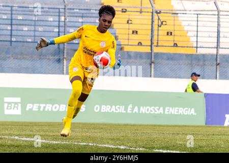 Marília, SP - 25.09.2024: CORINTHIANS X MARILIA - Spiel zwischen Corinthians und Marília, gültig für die Paulista-Meisterschaft der Frauen 2024, ausgetragen am Mittwoch im Bento de Abreu Sampaio Vidal Stadion, bekannt als Abreuzão, in Marília, im Bundesstaat São Paulo (Foto: ALF Ribeiro/Fotoarena) Stockfoto