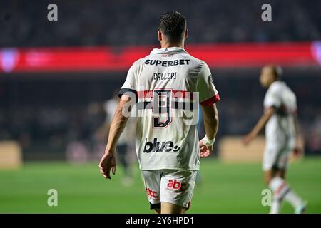 São Paulo (SP), 09/2024 - Fußball/São PAULO-BOTAFOGO - Calleri aus São Paulo - Spiel zwischen Corinthians x Fortaleza, gültig für das Rückspiel des Viertelfinals der Copa Libertadores de América, das am Abend dieses Mittwoch, den 25. im Morumbi-Stadion ausgetragen wird. (Foto: Eduardo Carmim/Alamy Live News) Stockfoto