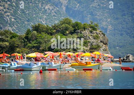 Blue Lagoon Beach, Oludeniz, Provinz Mugla, Republik Türkiye Stockfoto