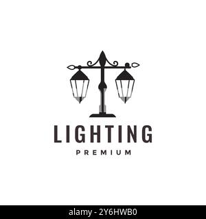 Gartenlampe öffentliche Einrichtung modernes Logo Design Vektor Stock Vektor
