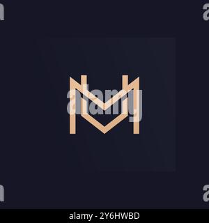 MV Buchstaben Logo, Monogramm Vektor Design Stock Vektor