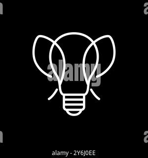 Kreative Lampe minimalistische Linie Logo Design Vektor Stock Vektor