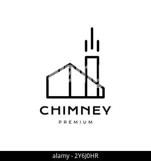 Haus Architektur Logo Design minimalistischer Vektor Stock Vektor