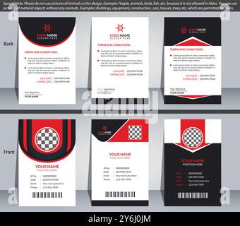 Designvorlage für Firmenausweis Stock Vektor