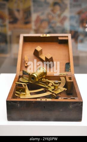 Immersive Ausstellung für Jules Verne im ideal Digital Arts Centre in Barcelona, ​​Catalonia, Spanien Stockfoto