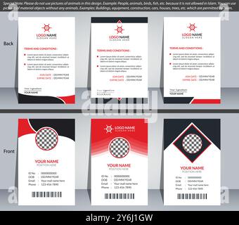 Designvorlage für Firmenausweis Stock Vektor