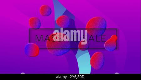 Bild von massivem Verkaufstext über lebendigem Musterhintergrund Stockfoto