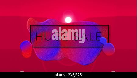 Bild eines riesigen Verkaufstextes über lebendigem Musterhintergrund Stockfoto