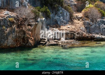 Kekova Island und versunkene Stadt, Demre, Türkei Stockfoto