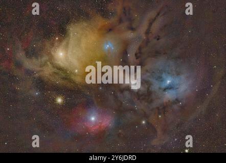 Antares und Rho Ophiuchi Cloud Complex Stockfoto