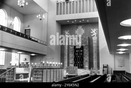 London England Jüdische Zentralsynagoge in der Great Portland Street. 25. März 1958 Stockfoto