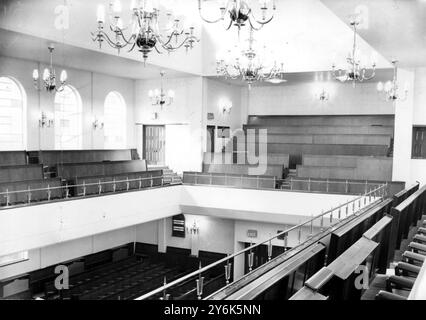 London England Jüdische Zentralsynagoge in der Great Portland Street. 25. März 1958 Stockfoto