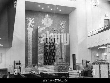 London England Jüdische Zentralsynagoge in der Great Portland Street. 25. März 1958 Stockfoto