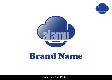 Anonymous Cloud Logo Design Konzept Stock Vektor