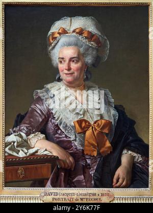 Porträt von Madame Charles-Pierre Pécoul, Schwiegermutter des Künstlers, 1784, Jacques-Louis DAVID, Paris, 1748 - Bruxelles, 1825, Musée du Louvre, Paris, Frankreich. Stockfoto