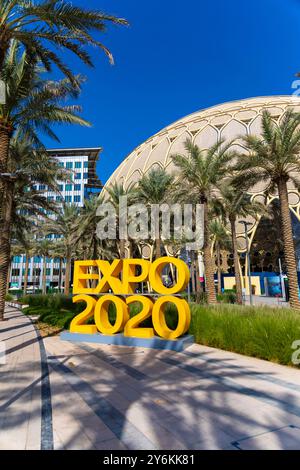 Vereinigte Arabische Emirate, Dubai, Expo 2020. Al Wasl Dome Stockfoto