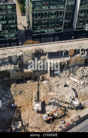Frankreich, Nanterre, 92, Boulevard des Bouvets, Abbruchstelle für das Bürogebäude Defense 2, April 2022. Stockfoto