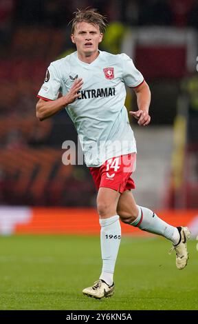 Manchester, Großbritannien. September 2024. TwenteÕs SEM Steijn während des Spiels der UEFA Europa League in Old Trafford, Manchester. Der Bildnachweis sollte lauten: Andrew Yates/Sportimage Credit: Sportimage Ltd/Alamy Live News Stockfoto