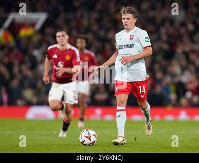 Manchester, Großbritannien. September 2024. TwenteÕs SEM Steijn während des Spiels der UEFA Europa League in Old Trafford, Manchester. Der Bildnachweis sollte lauten: Andrew Yates/Sportimage Credit: Sportimage Ltd/Alamy Live News Stockfoto