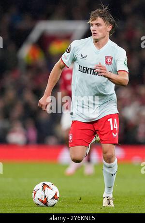 Manchester, Großbritannien. September 2024. TwenteÕs SEM Steijn während des Spiels der UEFA Europa League in Old Trafford, Manchester. Der Bildnachweis sollte lauten: Andrew Yates/Sportimage Credit: Sportimage Ltd/Alamy Live News Stockfoto