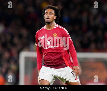 Manchester, Großbritannien. September 2024. Joshua Zirkzee von Manchester United während des Spiels der UEFA Europa League in Old Trafford, Manchester. Der Bildnachweis sollte lauten: Andrew Yates/Sportimage Credit: Sportimage Ltd/Alamy Live News Stockfoto