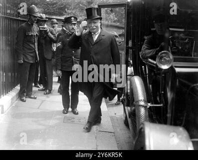 Imperial Conference in Downing Street Mr. Massey, Premierminister von Neuseeland 1923 Stockfoto