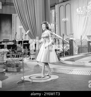 Luxemburg: Hier am 18. März ist der schwedische Inger Berggren zu sehen, der das Land beim siebten Eurovision Song Festival vertrat. 20. März 1962 Stockfoto