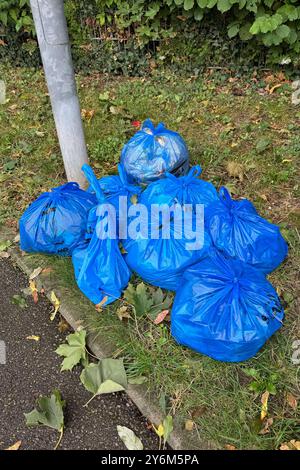 Der Ostalbkreis Baden Württemberg steigt um vom Plastik Biobeute hin zum Papier Biobeutel. Gleichzeitig werden Biotonnen mit einem Fassungsvermoegen von 45 bis 120 Liter eingefuehrt. Der Plastiksack hat ausgedient. Biobeutel und Biobeuteltonne - Biobeutel und Biobeutel-Tonne der Ostalbkreis Baden Württemberg steigt um vom Plastik Biobeute hin zum Papier Biobeutel. Gleichzeitig werden Biotonnen mit einem Fassungsvermoegen von 45 bis 120 Liter eingefuehrt. Der Plastiksack hat ausgedient. Deutschland, Mögglingen, Firma GOA, 25.09.2024 *** der Ostalbkreis Baden-Württemberg ist umgebaut Stockfoto