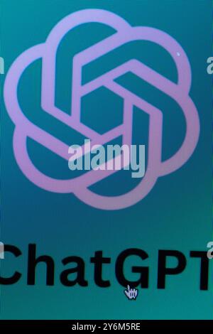 ChatGPT, fortschrittlicher KI-Chatbot, der auf konversative Weise interagiert Stockfoto