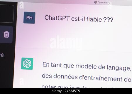 ChatGPT, fortschrittlicher KI-Chatbot, der auf konversative Weise interagiert Stockfoto